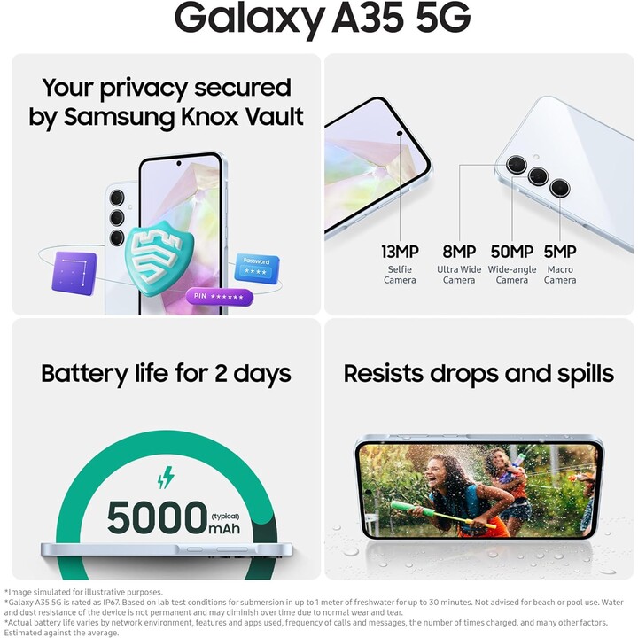 Samsung Galaxy A35 A356 5G 6GB 128GB Dual Sim Azul marino