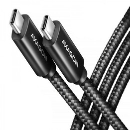 AXAGON BUCM4X-CM10AB USB-C to USB-C Cable, USB4 Gen 3×2, 1 m, PD 240W, 8K HD, ALU, braided - black
