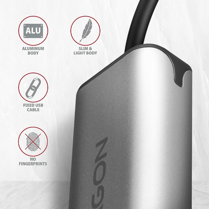 Axagon Ade-25Rc Câble adaptateur réseau USB 3.2 USB Type C Rj45