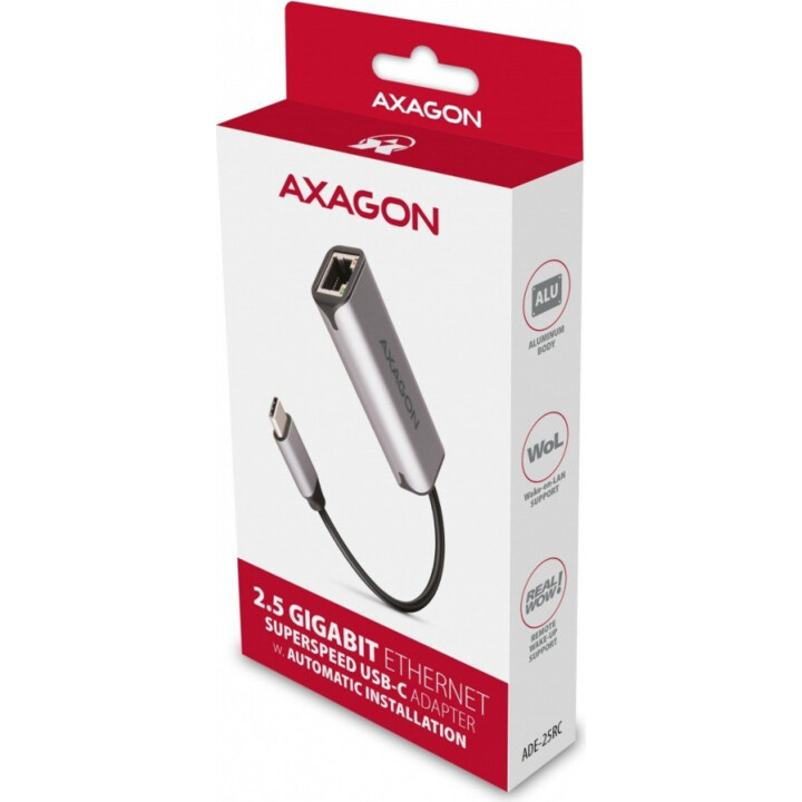 Axagon Ade-25Rc USB 3.2 Cabo Adaptador de Rede Usb Tipo C Rj45