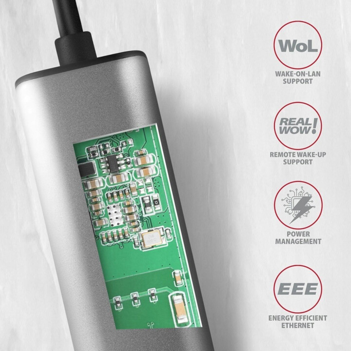 Axagon Ade-25Rc Câble adaptateur réseau USB 3.2 USB Type C Rj45