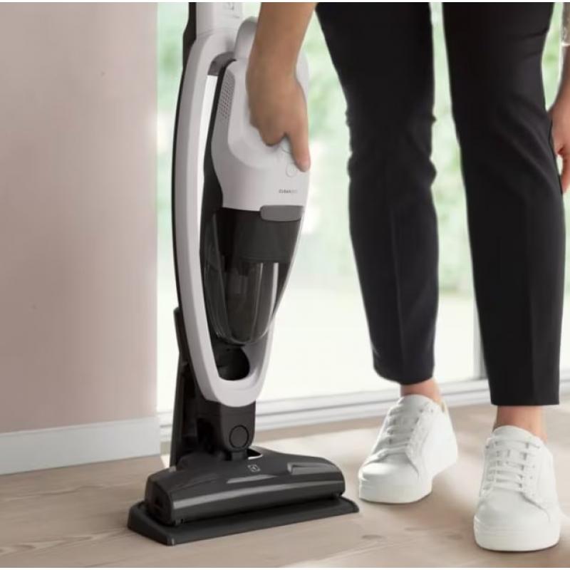 Electrolux ES31CB18SH aspiradora de pie y escoba eléctrica Aspiradora escoba Batería Secar Sin bolsa 0,3 L Blanco
