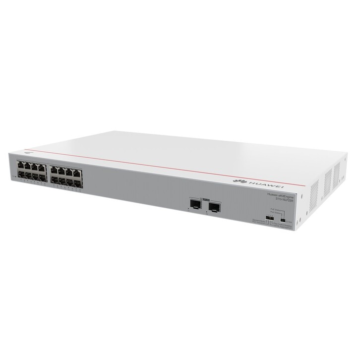 Huawei Switch S110-16lp2sr (16*GE-Ports (124 W PoE+), 2*GE-SFP-Ports, Wechselstrom)