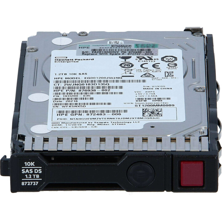 Disco rígido hot plug HPE 1,2 TB SAS 2,5" 10000 rpm SFF