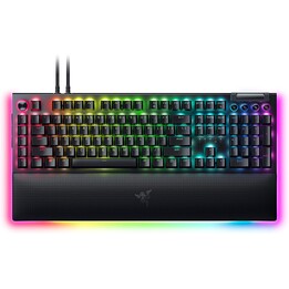 Razer Mechanical Gaming Keyboard BlackWidow V4 Pro RGB LED light, US, Wired, Black, Green Switches, Numeric keypad