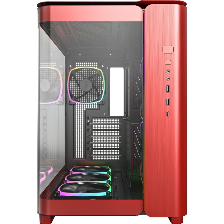 Montech KING 95 PRO Midi-Tower, vetro temperato, ARGB - rosso