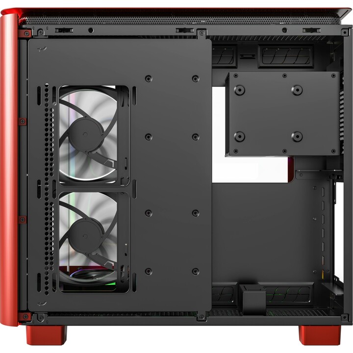 Torre Midi Montech KING 95 PRO, Vidro Temperado, ARGB - vermelho