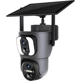 Camera Escam QF390 1080p Dual Lens WiFi Solar Panel Black - Security Camera
