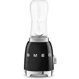 Liquidificador de vidro Smeg 50 style preto pbf01bleu