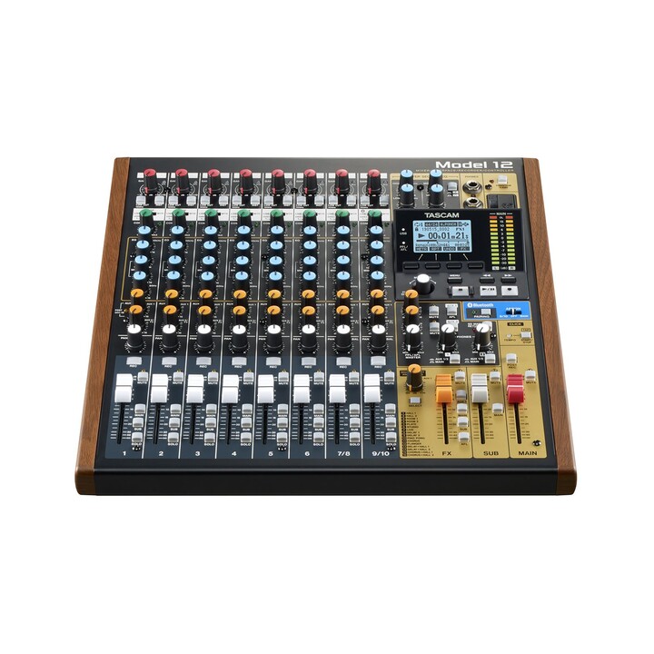 Tascam Modelo 12 12 canais 20 - 20000 Hz Preto, Madeira