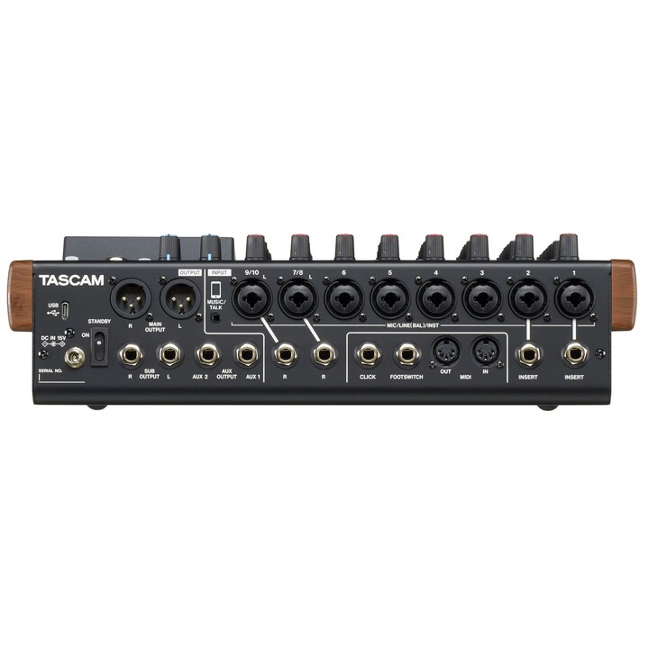 Tascam Model 12 12 canales 20 - 20000 Hz Negro, Madera