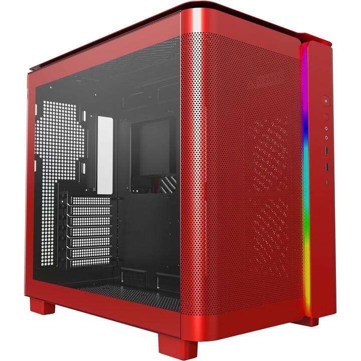 Montech KING 95 Midi-Tower, vetro temperato, ARGB - rosso