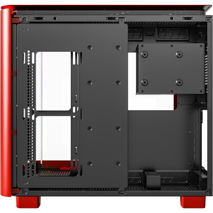 Montech KING 95 Midi-Tower, vetro temperato, ARGB - rosso