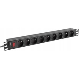 Lanberg PDU-09E-0300-BK Protecteur Reglet Noir 