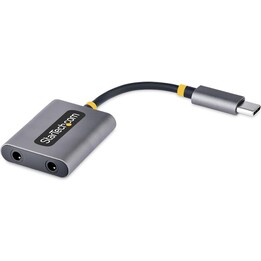 StarTech.com Adattatore USB-C a Jack 3.5mm - Splitter USB Type C per 2 Cuffie con Microfono - Scheda Audio Esterna USB C con 2 U