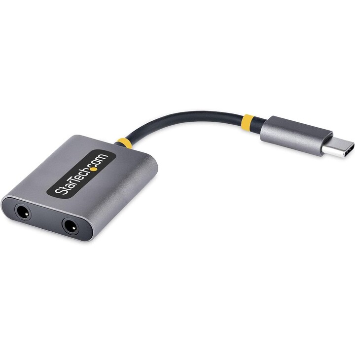 StarTech.com USBC-AUDIO-SPLITTER repartidor de áudio Cinzento