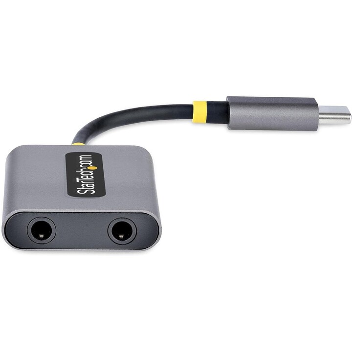 StarTech.com Adattatore USB-C a Jack 3.5mm - Splitter USB Type C per 2 Cuffie con Microfono - Scheda Audio Esterna USB C con 2 U