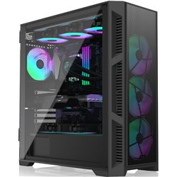 Raijintek PONOS Ultra Mesh Midi-Tower, Tempered Glass - black