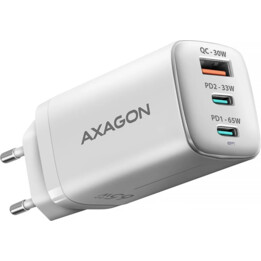 Axagon Acu-Dpq65W Chargeur 1X USB-A 2X USB-C Pd 3.0 Qc4+ Pps 65W Blanc