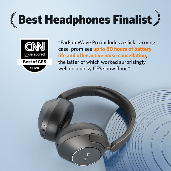 EarFun Wave Pro Schwarz - Kabellose Kopfhörer