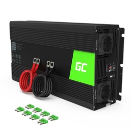 Green Cell INV24 power adapter and inverter Auto 1500 W Black