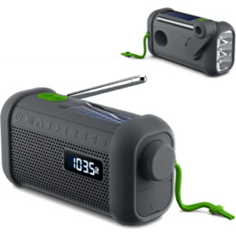 Muse Portable Solar Radio with Crank & Flashlight | Muse