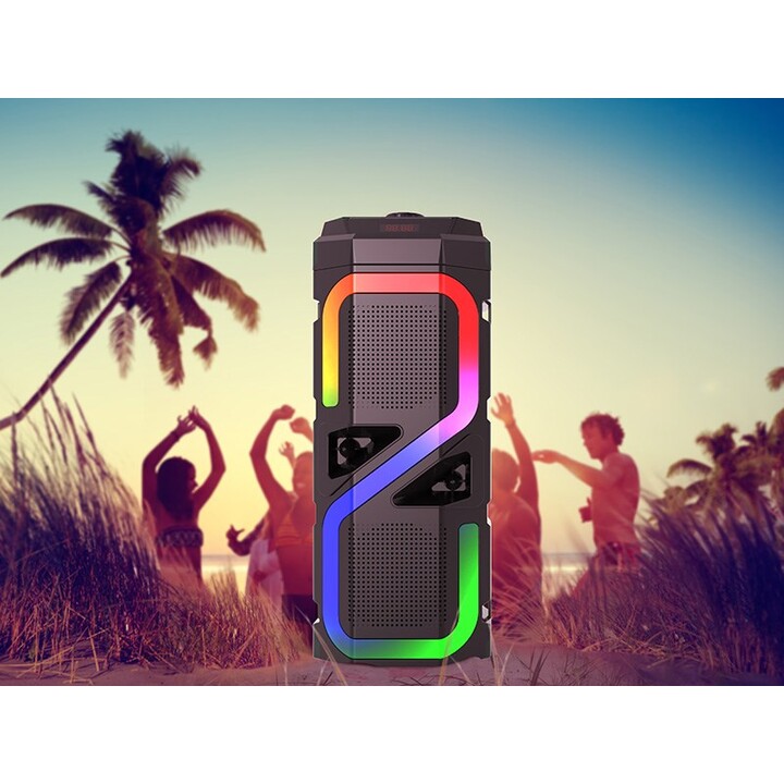 Tracer enceinte portable Natrix 16W TWS bluetooth LED noir TRAGLO47193