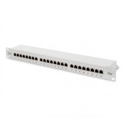 Digitus | Patch Panel | DN-91524S | White | Category: CAT 5e; Ports: 24 x RJ45; Retention strength: 7.7 kg; Insertion force: 30N