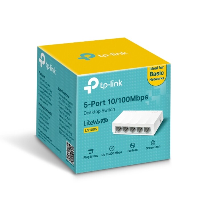 TP-Link LS1005 Switch de sobremesa Fast Ethernet de 5 puertos, blanco