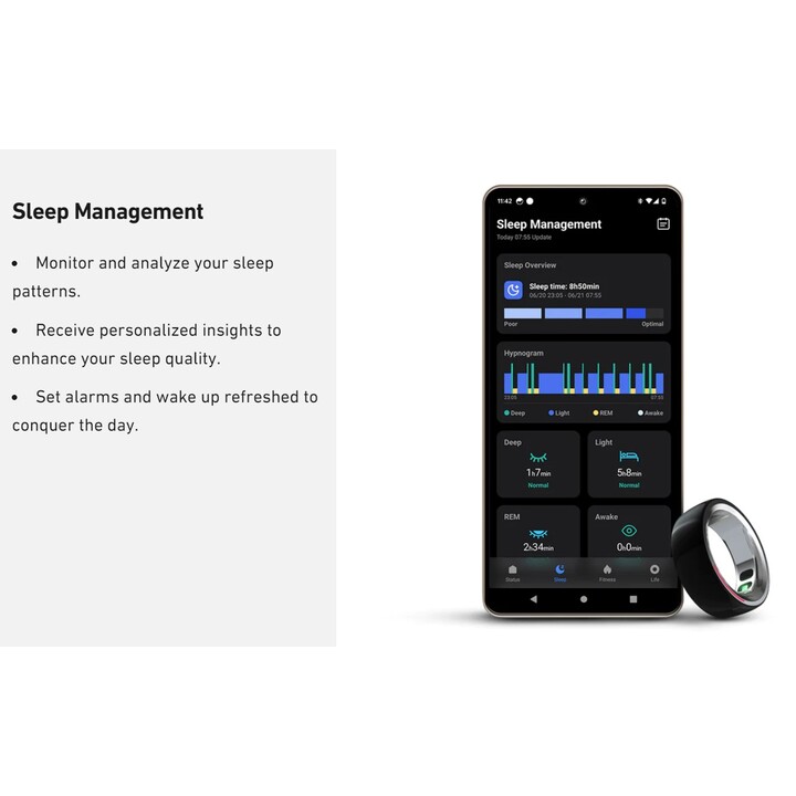 HiFuture Future Ring/57 mm Schwarz – Smart Ring