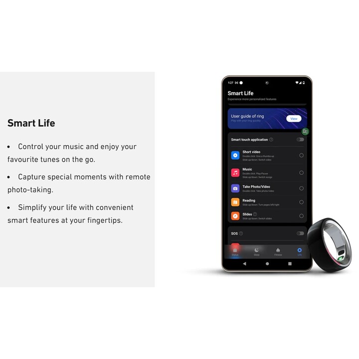 HiFuture Future Ring/57mm Black - Smart Ring