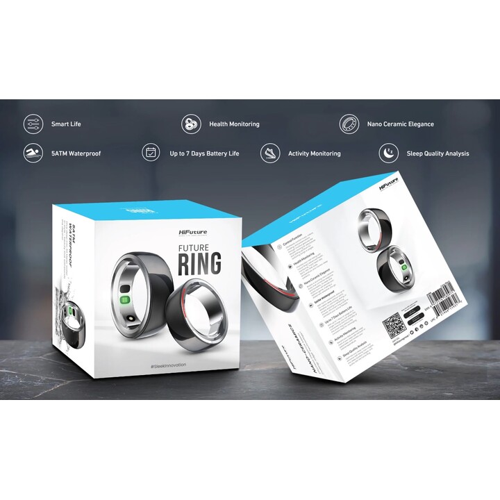 HiFuture Future Ring/57 mm Schwarz – Smart Ring