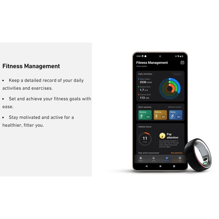 HiFuture Future Ring/60 mm Schwarz – Smart Ring