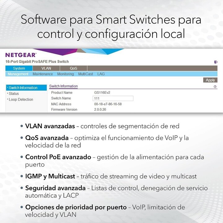 NetGear GS752TP Switch Smart 48xGE PoE 4xSFP