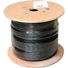 External gel-filled installation cable DIGITUS cat.5e, U/UTP, AWG24/1, PE, 305m, black, reel