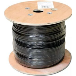Cable de instalación externo relleno de gel DIGITUS cat.5e, U/UTP, AWG24/1, PE, 305m, negro, bobina