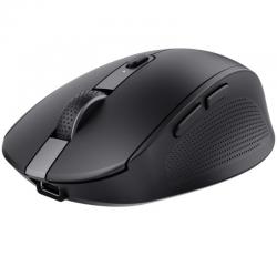 Souris Bluetooth sans fil compacte Trust Ozaa/Batterie rechargeable/Jusqu&#39;à 3200 DPI/Noir