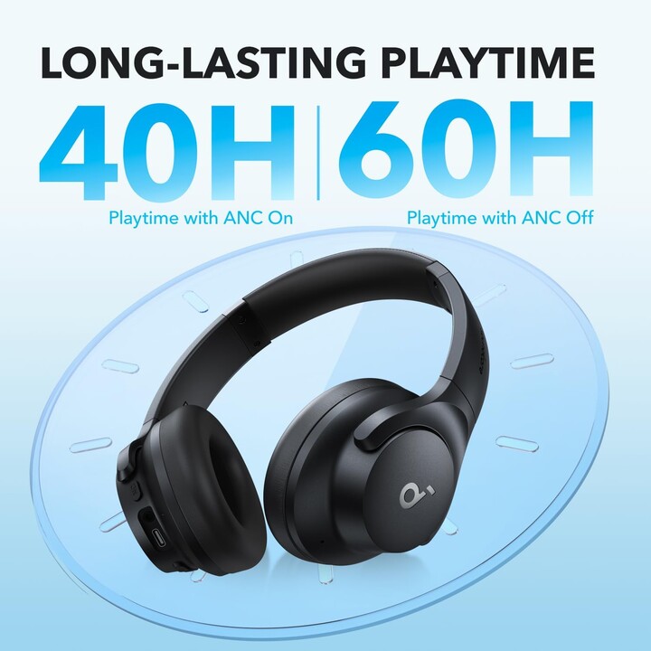 Fones de ouvido sem fio Soundcore Q20i pretos