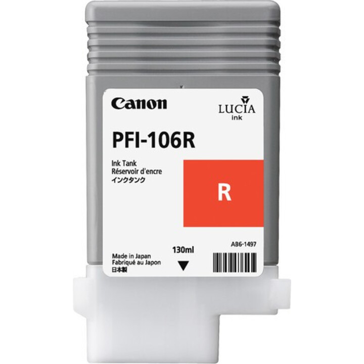 Cartucho de tinta original Canon PFI-106R 130ml Vermelho