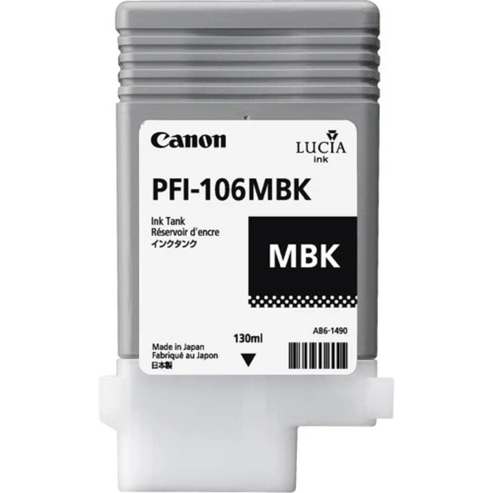 Cartucho de tinta preto fosco original Canon PFI-106MBK