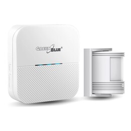 GreenBlue wireless entry signal, motion sensor, 52 melodies, white, 230V AC, max 8 sensors, GB212