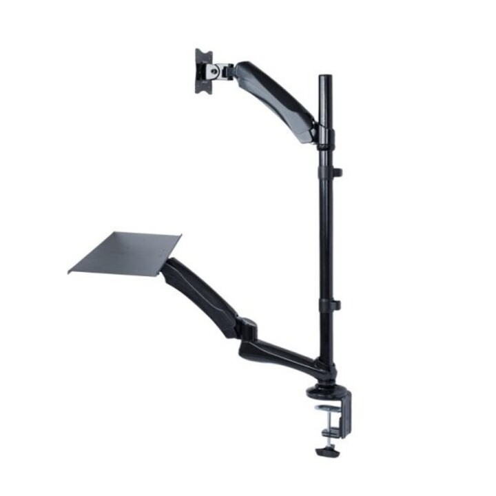 Maclean MC-681 flat screen table mount 68.6 cm (27") Clamp/Screw Black