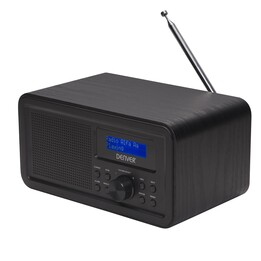 Radio DAB+/FM Denver DAB-30 con custodia in legno nera