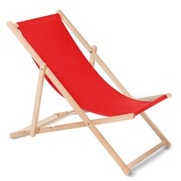 Chaise longue bain de soleil pliante à dossier réglable couleur rouge GreenBlue GB183