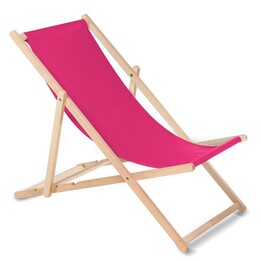 Wooden chair made of quality beech wood with three adjustable backrest positions - Pink GreenBlue color GB183