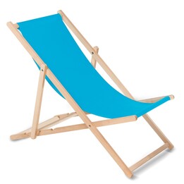 Silla de madera hecha de madera de haya de calidad con tres posiciones ajustables del respaldo - Color azul claro GreenBlue GB18