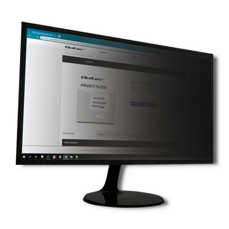 Qoltec 51071 filtro para monitor 39,4 cm (15.5")