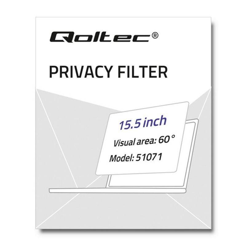 Qoltec 51071 filtro para monitor 39,4 cm (15.5")