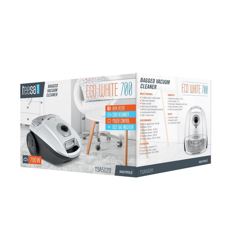 Aspirador Teesa Eco White 700 con bolsa