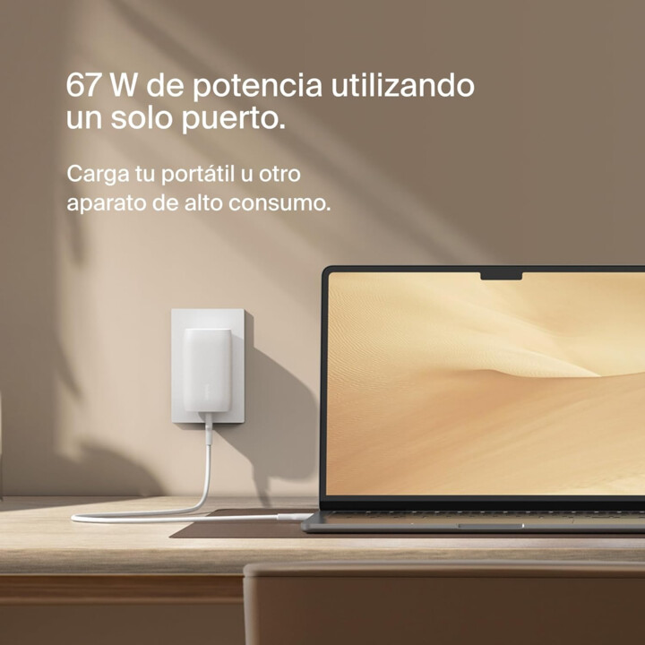 Chargeur mural Belkin 67w usb-c avec pps Blanc